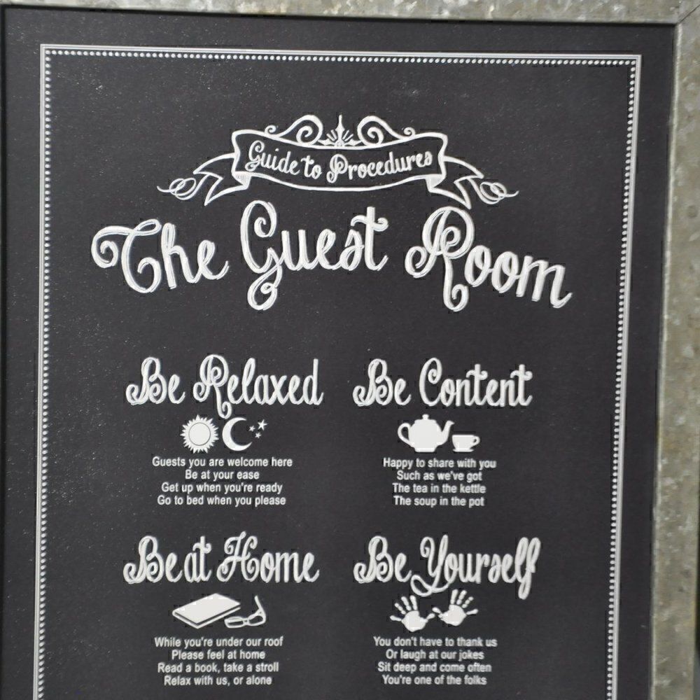 Guest Room Sign Metal Framed 18 X 14 - Picture 2 of 4